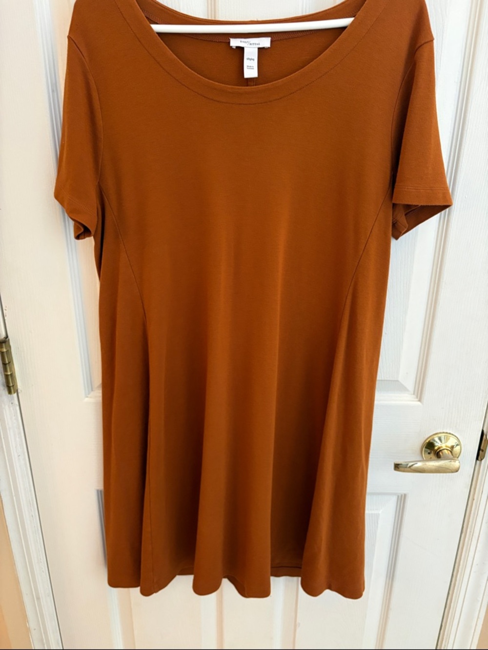 Daily Ritual size XL Short Sleeve dress in Rust / orangish-Brown